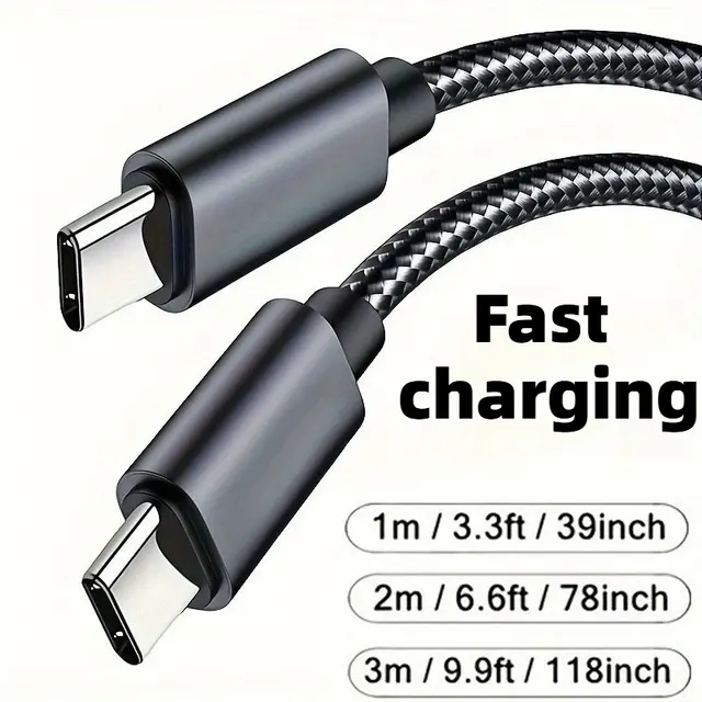 60W USB-C Schnellladekabel, 1–3 m 2