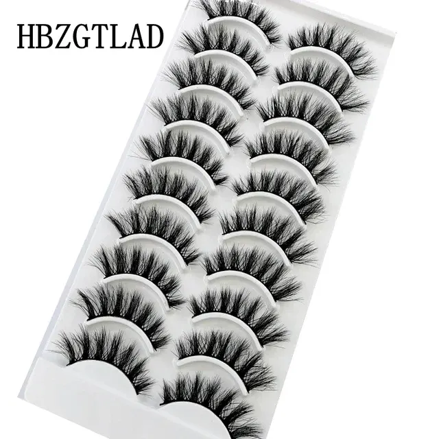10 Paar natürliche 3D Nerz-Wimpern 4