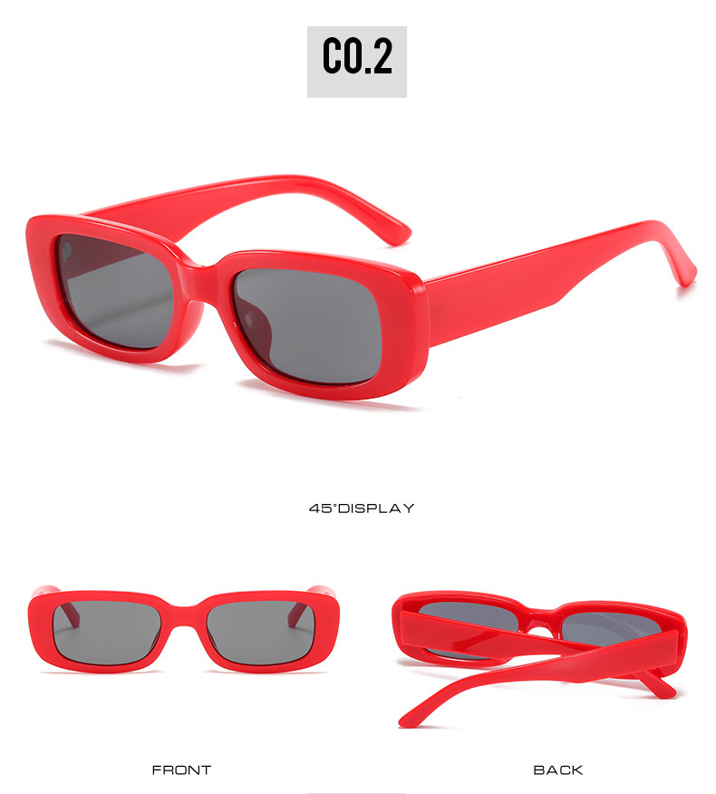 Rechteckige Sonnenbrille Candy-Farben UV400 3