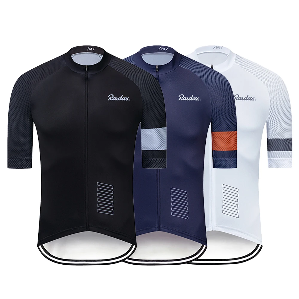 Kurzarm-Radtrikot für Herren in Schwarz