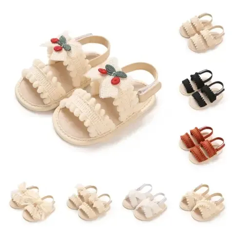 Sommersandalen für Mädchen mit Schleife