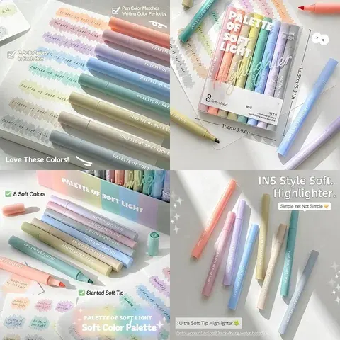 Pastell-Meißel-Textmarker