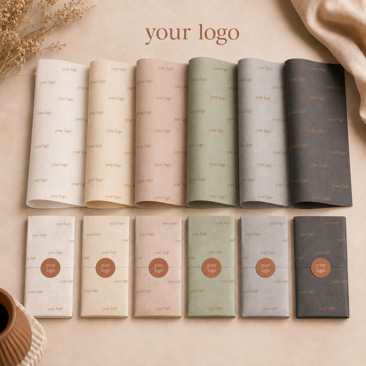 Seidenpapier mit Logo