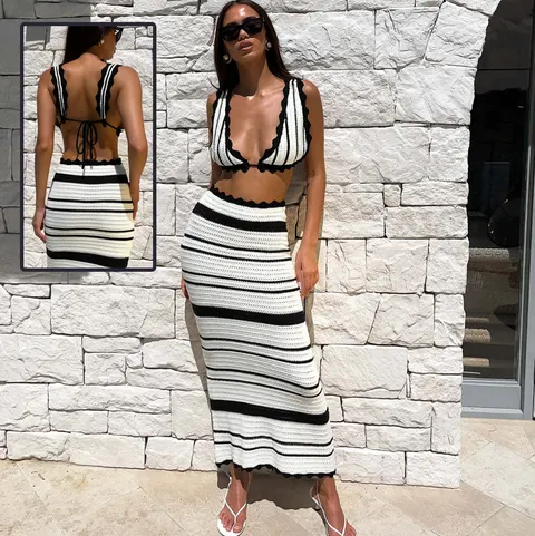 Bikini-Set mit Strandkleid