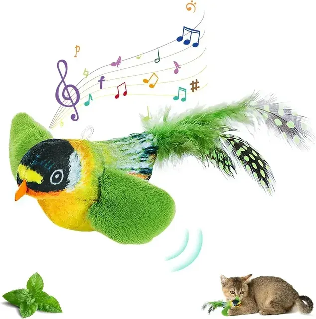 Vogelgeräusch-Katzenspielzeug mit Seil, 1-3 Stück 1