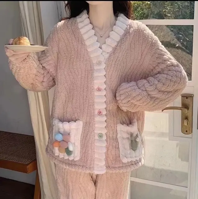 Damen-Flanell-Schlafanzug 3