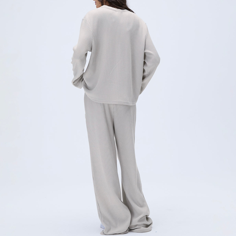 Waffelstrick Jogger Loungewear Set 2