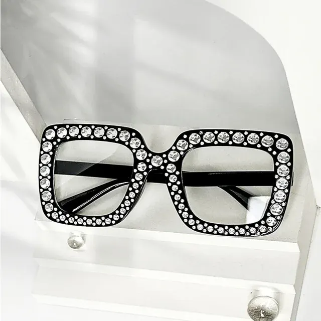 Diamant-Sonnenbrille mit Kristall-Strassrahmen 3