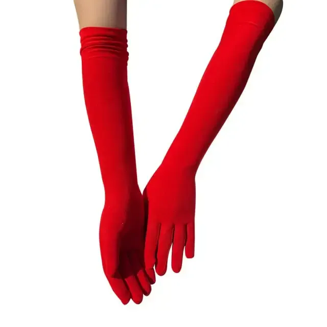 Lange Satin-Handschuhe 4