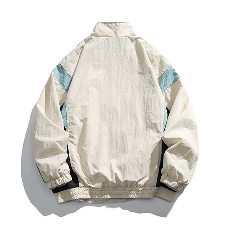 Herren Leichte Windjacke Laufjacke Kontrastnähte 2