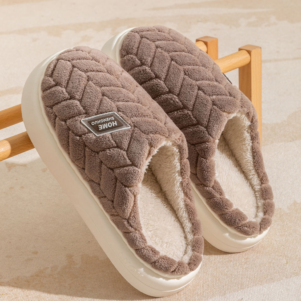 Warme Winter-Hausschuhe für Damen mit rutschfester Sohle 4