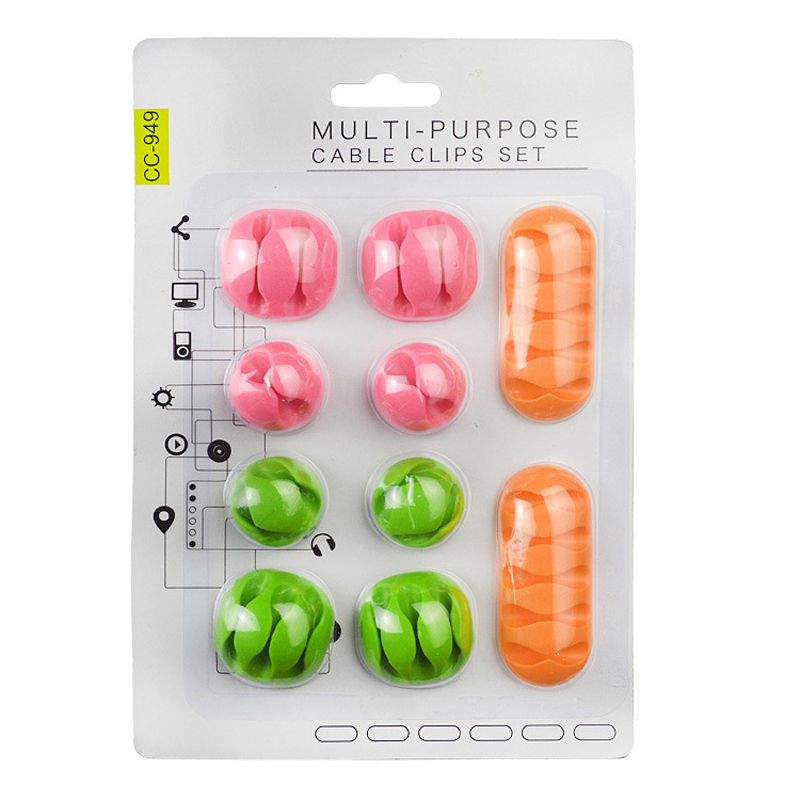 Silikon-Kabelclips-Set für den Schreibtisch 3