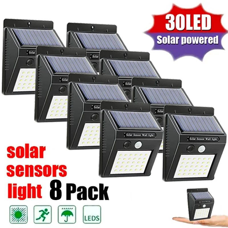 Solar-Wandleuchte mit Bewegungssensor, wasserdicht 2
