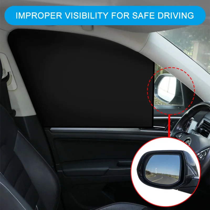Magnetische UV-Sonnenschutzvorhänge für Autofenster 2