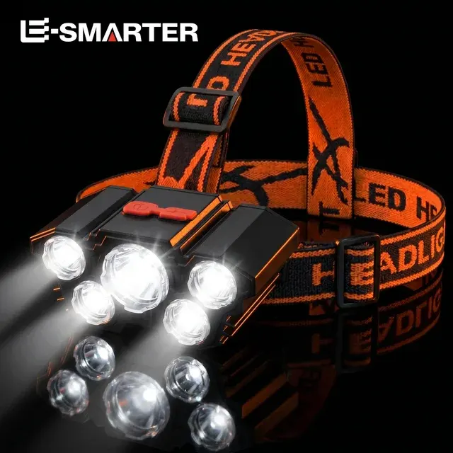 Wiederaufladbare LED-Stirnlampe mit Lithium-Akku 2