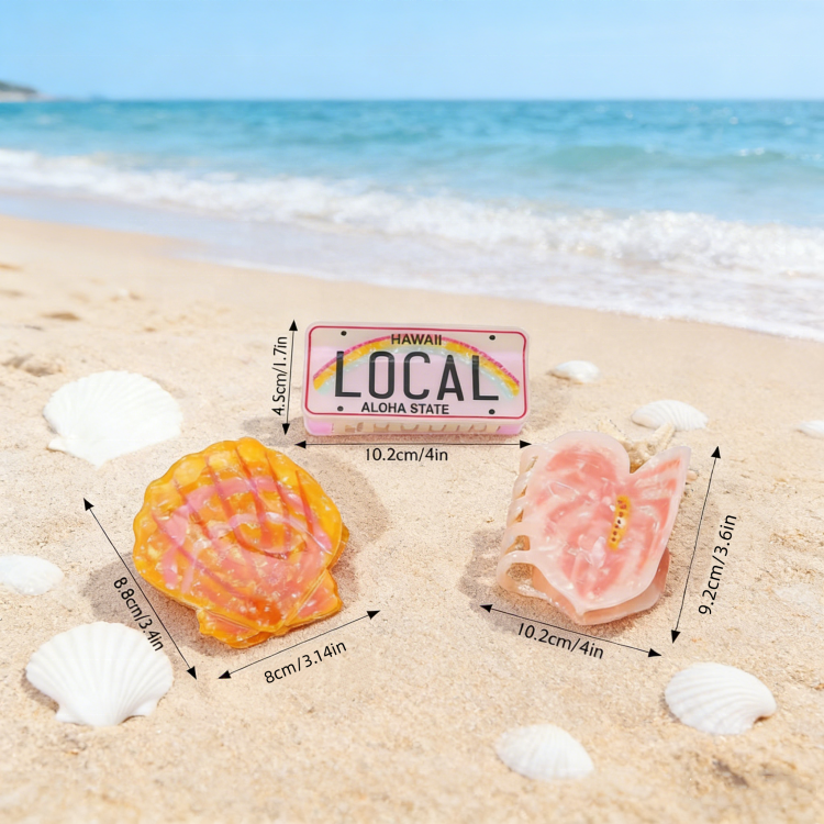 Hawaii Haarklammer mit Blumen-Motiv 2