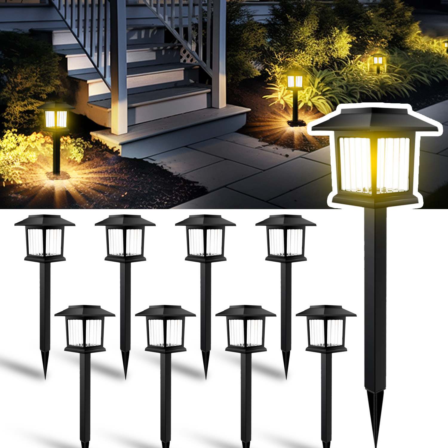 Wasserdichte Solar-LED-Rasenleuchte IP65 4