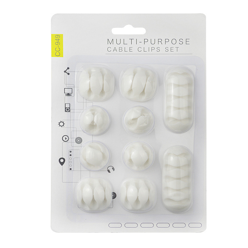 Silikon-Kabelclips-Set für den Schreibtisch 2