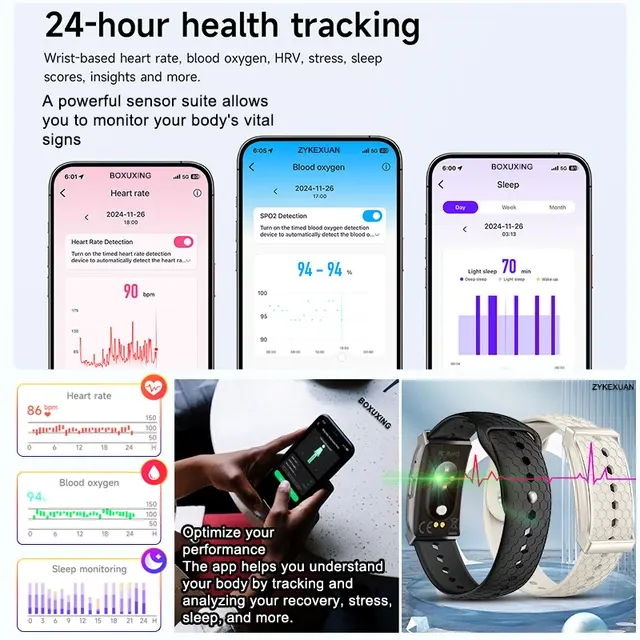 Bildschirmlose Fitness-Smartband, IP68 wasserdicht 3