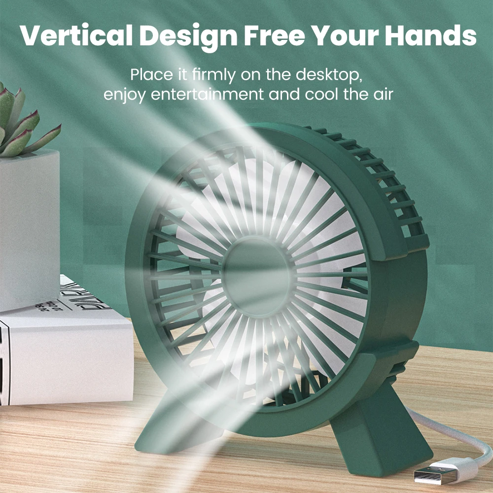 Mini-USB-Tischventilator, wiederaufladbar und tragbar 4
