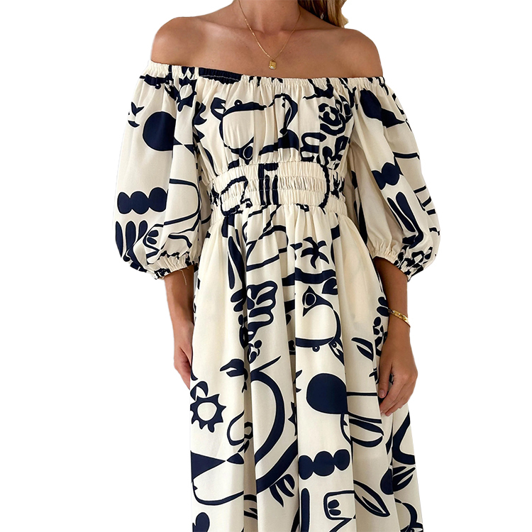 Langes Blumen-Maxikleid für den Strand 3