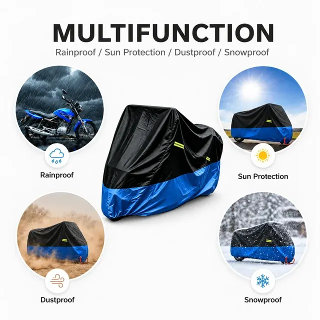 Wasserdichte Motorrad-Schutzhülle aus Polyester, UV-beständig 3