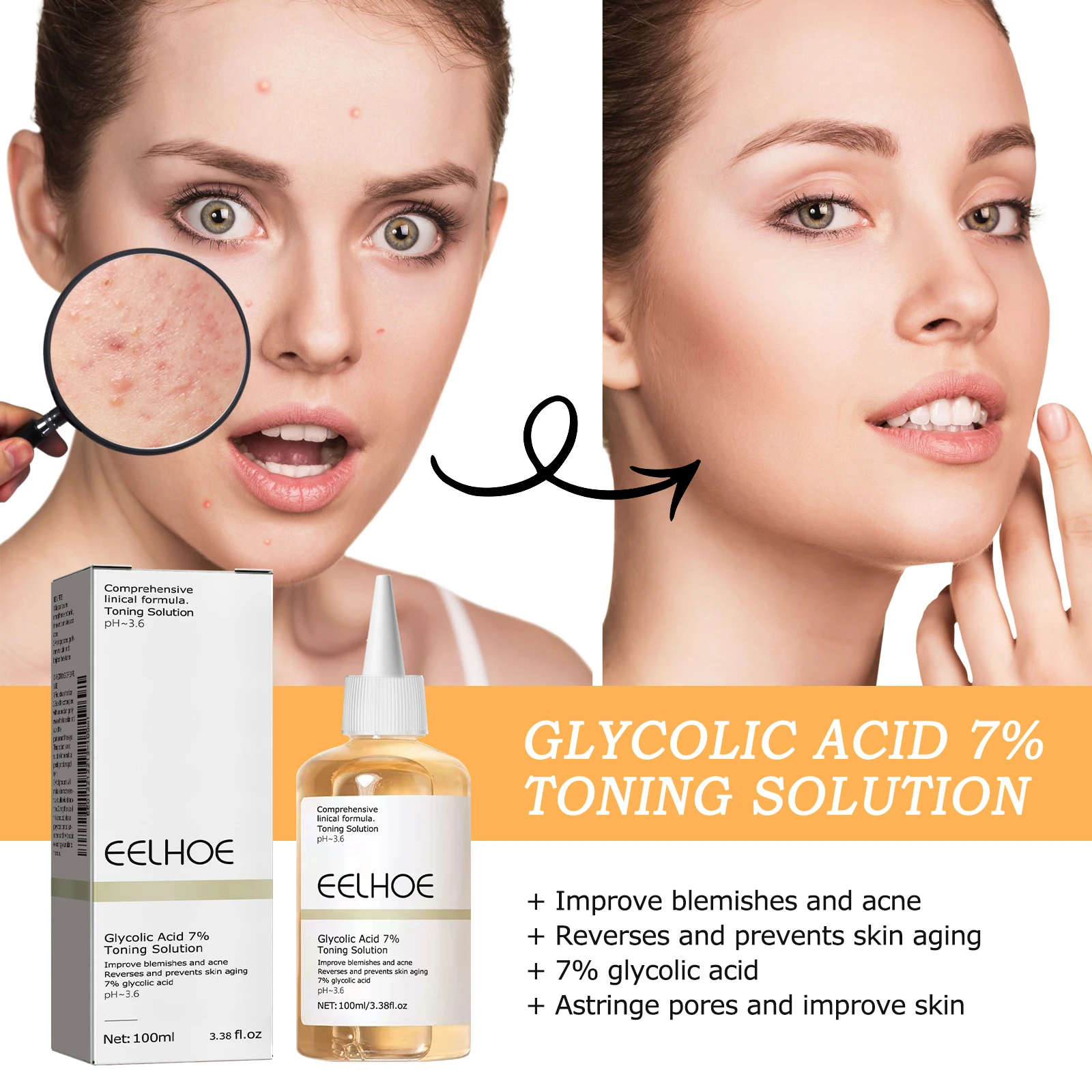 Glykolsäure-Toner 7% für strahlende Haut 2