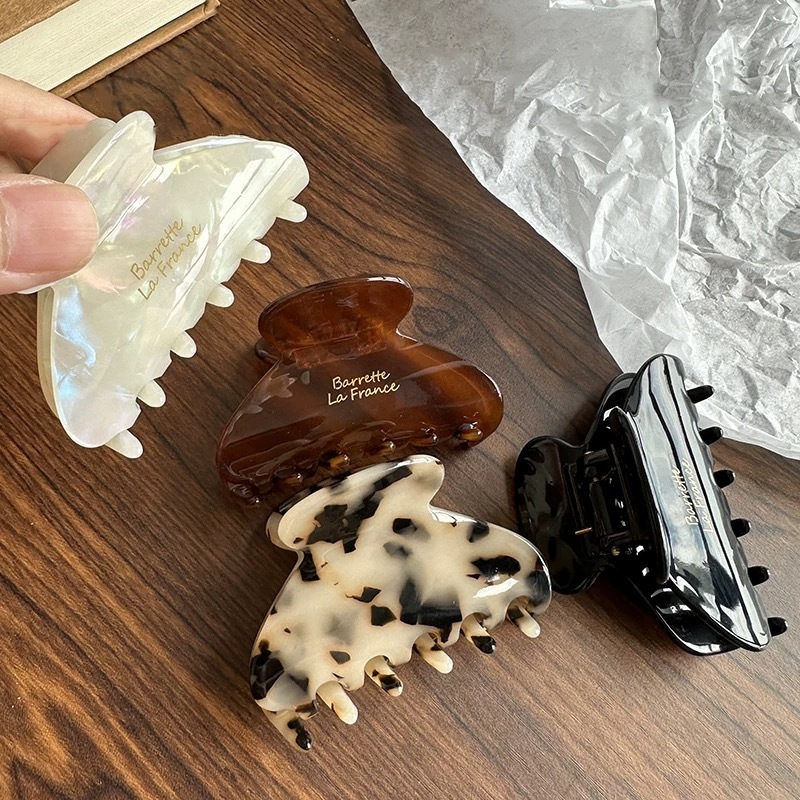 Französische Haarklammer Schildpatt-Optik 7cm 4