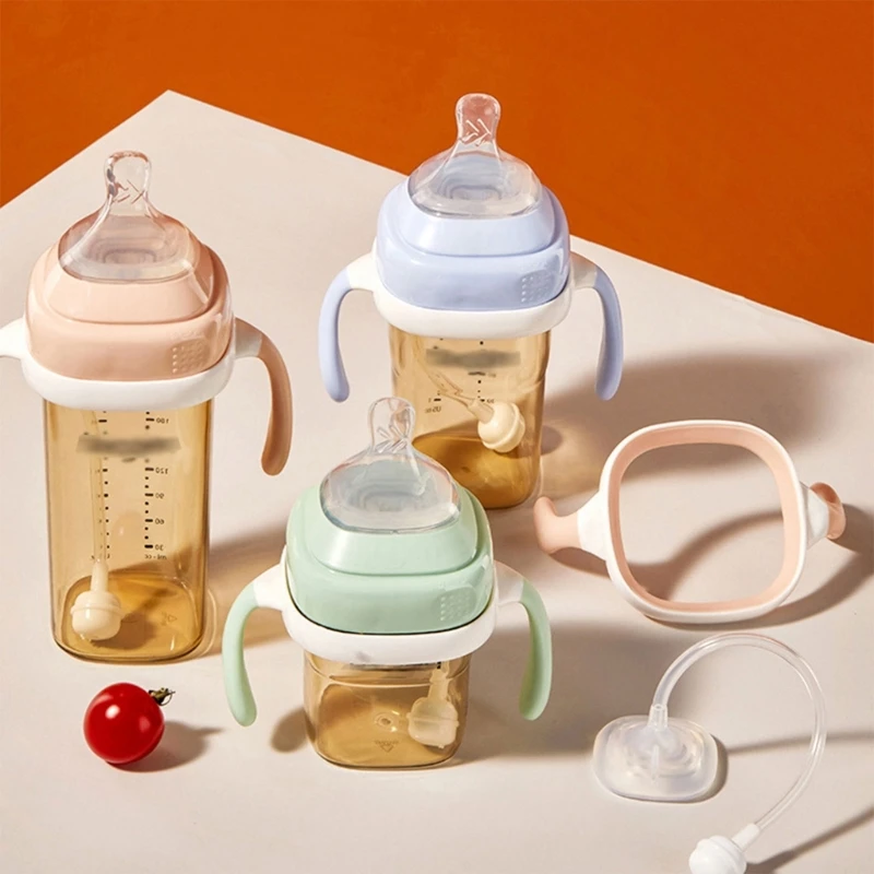 Ergonomische Babyflasche mit Quadratgriff