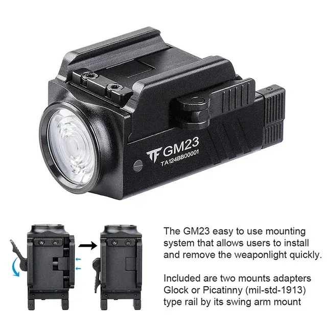 Kompakte taktische LED-Taschenlampe 800 Lumen 3