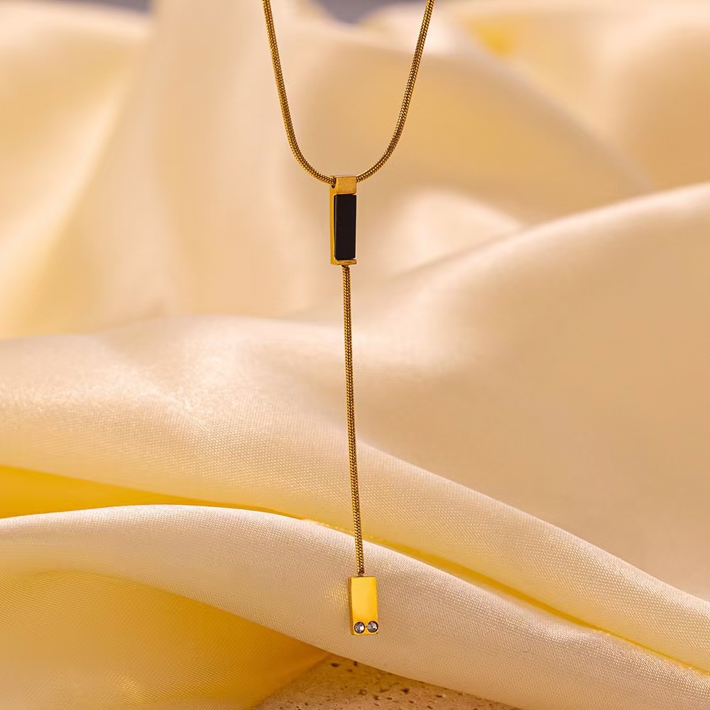 Y-Kette aus Edelstahl für Damen