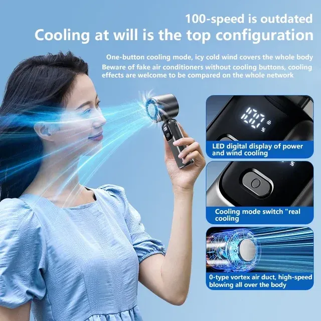 Faltbarer Eiskühl-Tischventilator mit Turbo 2