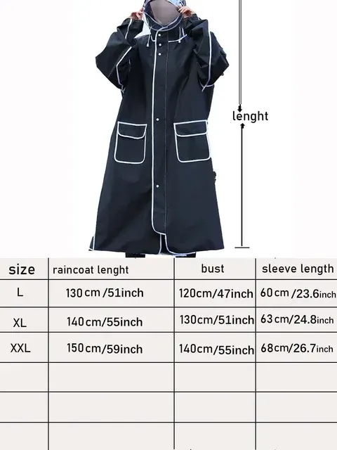 Langer Regenponcho 3