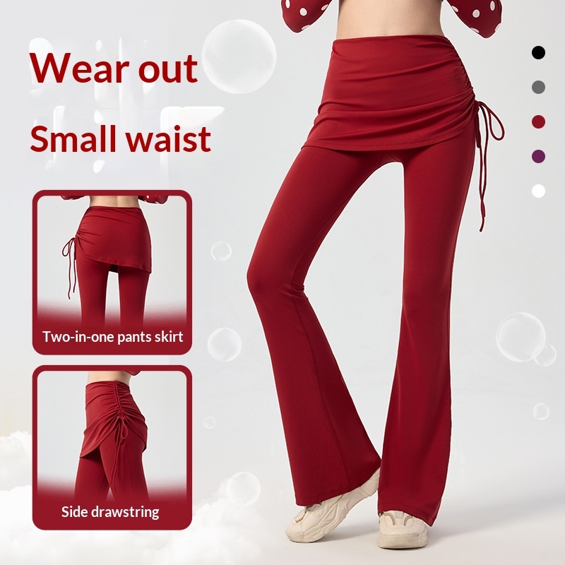 Zweiteilige Damen-Yogahose im Rockstil