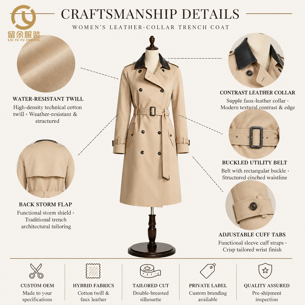 Damen Büro Wintermantel Trenchcoat Formell 4