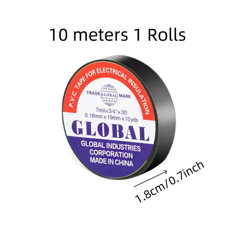 Schwarzes hitzebeständiges Gummi-Isolierband, 50 m