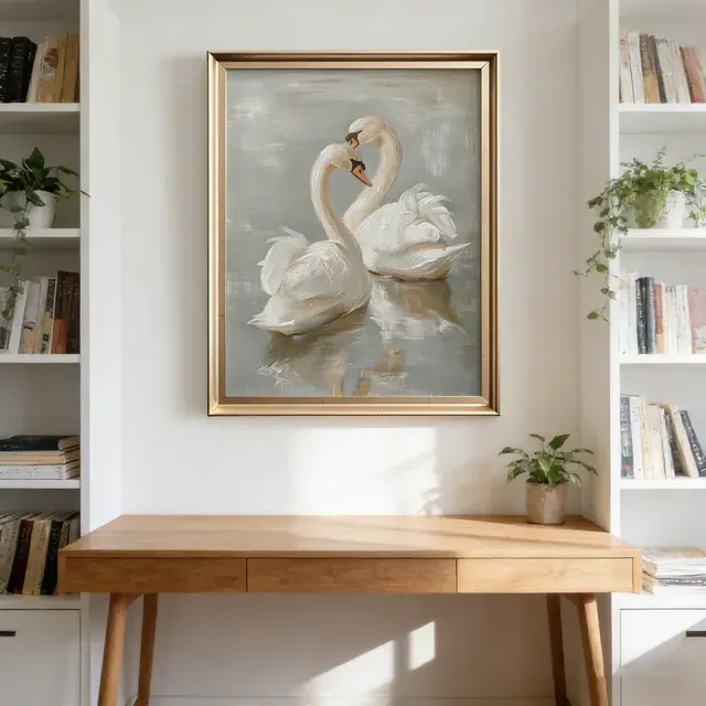 Schwan Kunstdruck 4