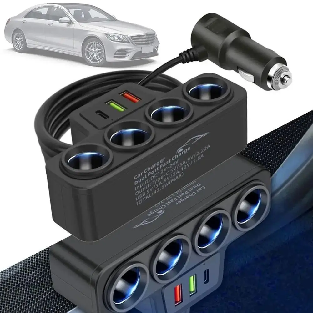 120W USB-Autoladeadapter mit Dual-Buchse 4