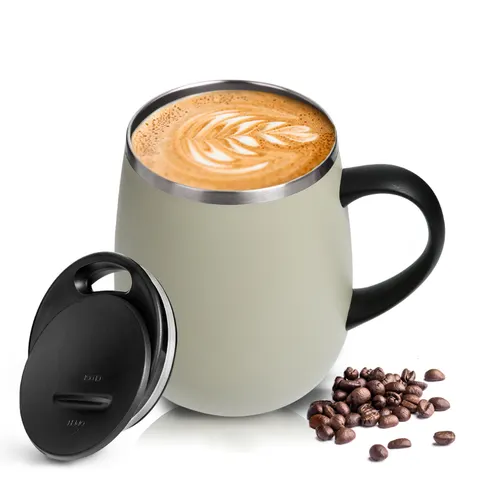 Eiförmiger Thermo-Kaffeebecher 16 oz mit Henkel