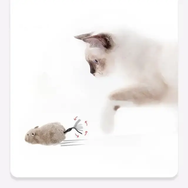Lebensechte Plüsch-Maus für Katzen 3