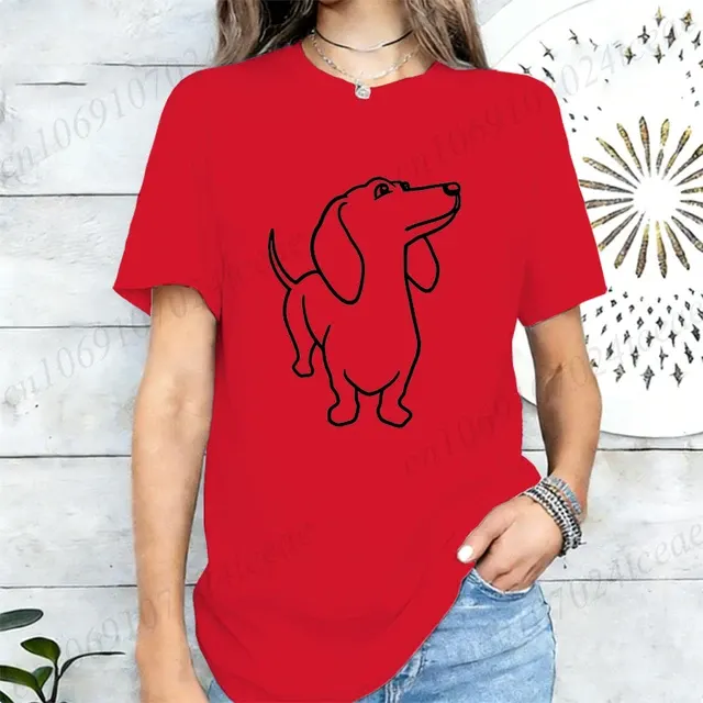 Dackel Grafik T-Shirt 2