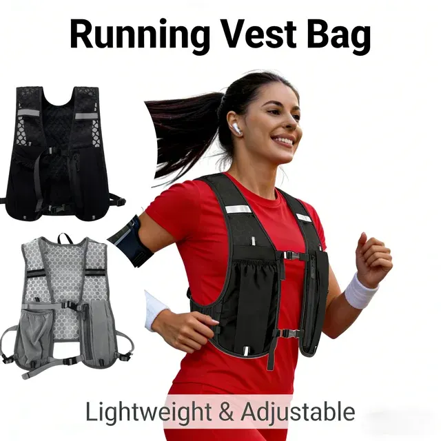 Reflektierende Laufweste mit Hydrationstasche 1