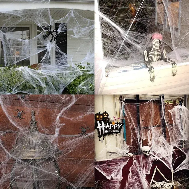 Halloween-Spinnennetz-Deko 4