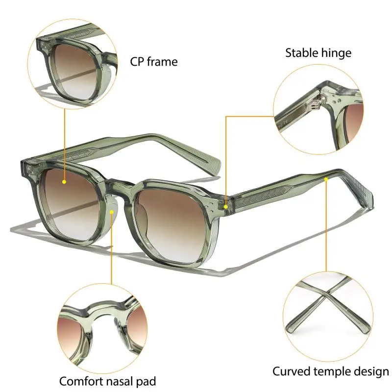 Retro Quadratische Punk Sonnenbrille 4