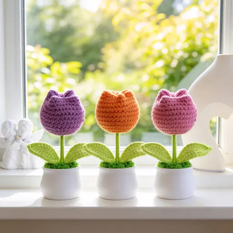Häkel-Tulpe Deko