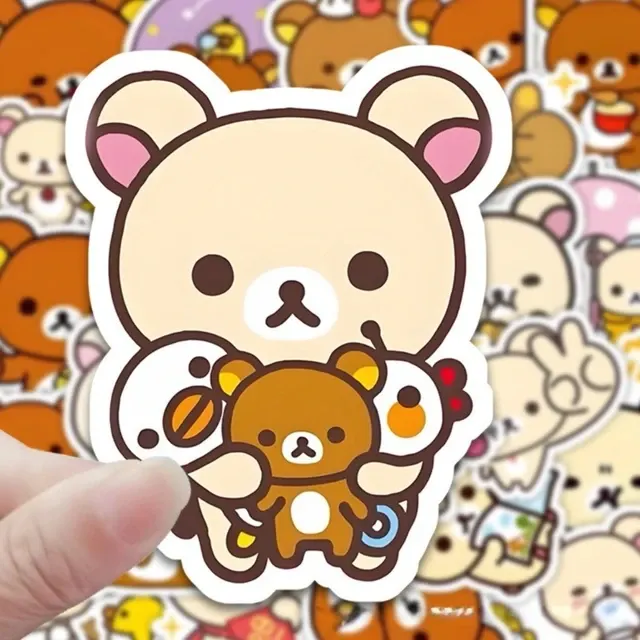 Kawaii Rilakkuma Bären-Aufkleber, 100 Stück 3