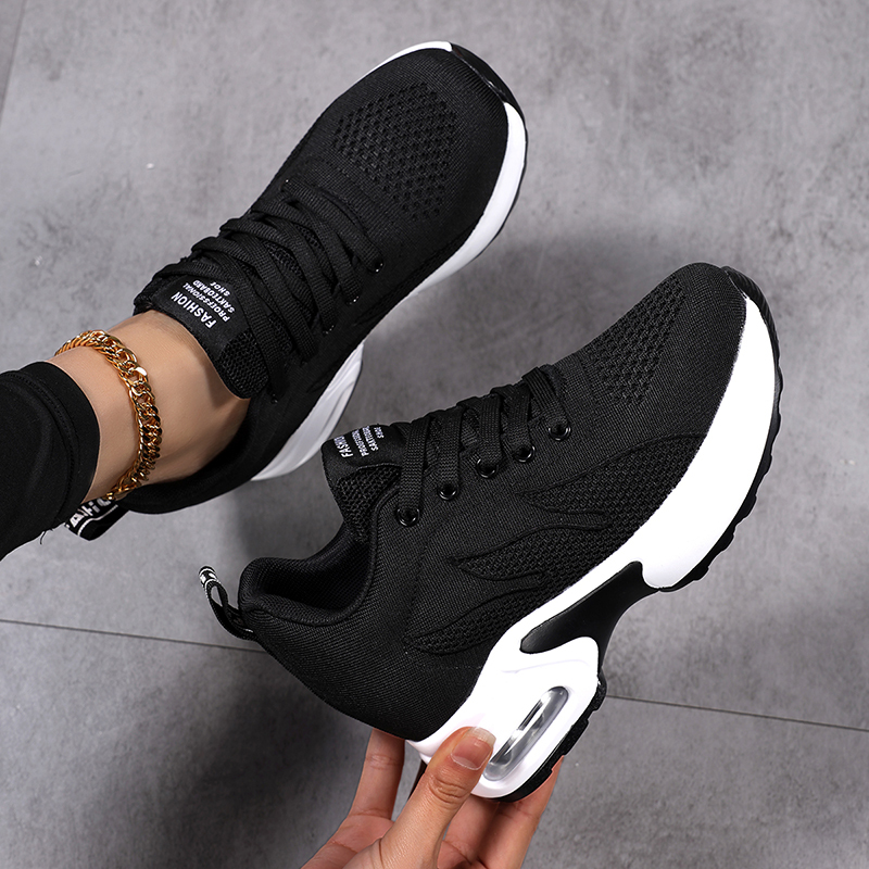 Damen Plateau-Sneaker aus atmungsaktivem Mesh 4