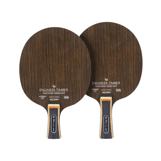 Tischtennisschläger aus Ebenholz mit langem Griff 2