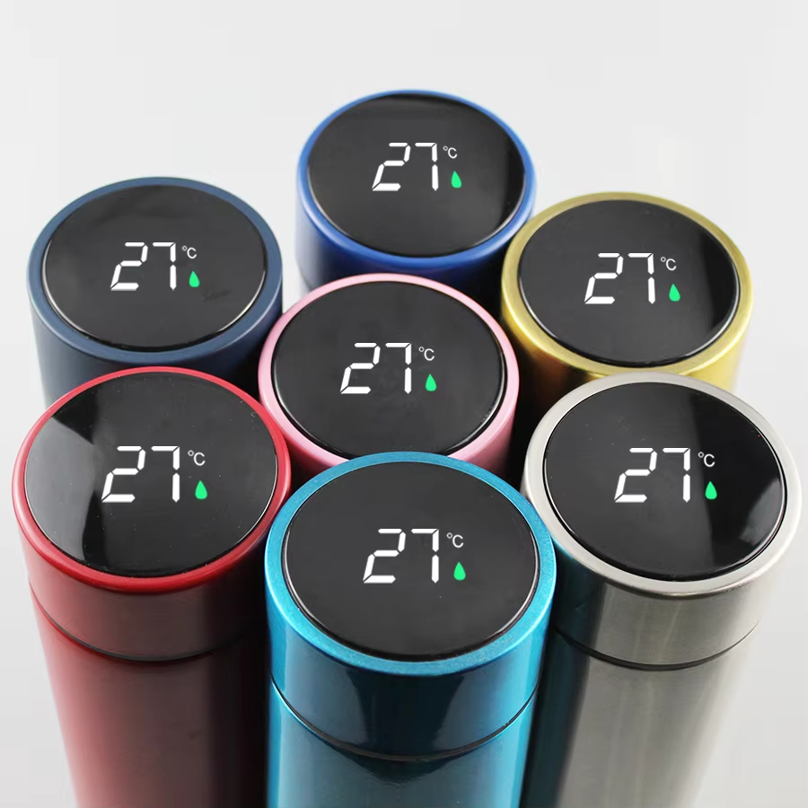Edelstahl Thermobecher mit Temperaturanzeige