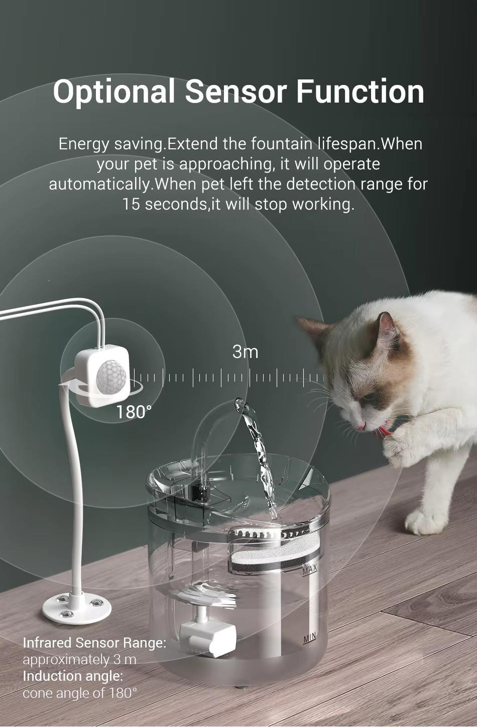 Leiser Katzen-Trinkbrunnen 2 Liter Automatik 4